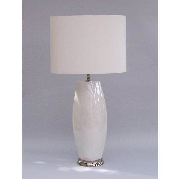 Vasenleuchte HK Leuchten 2000 in weiß mit Gold-Detail