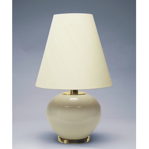 HK Leuchten Kuglleuchte 2200 in perlmutt, Schirm vanille-farben