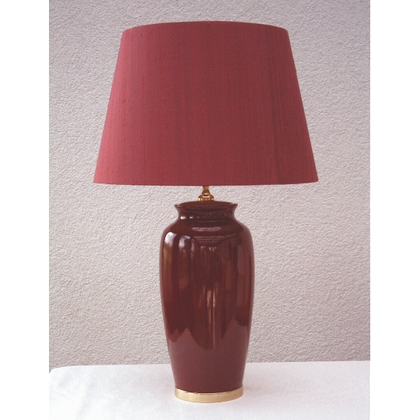 HK Leuchten Vasenleuchte 4602 in bordeaux, Schirm rot
