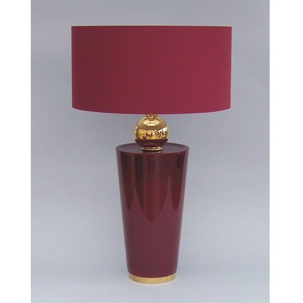 HK Leuchten Vasenleuchte 5800 in weinrot, Schirm rot
