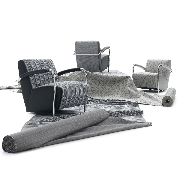 Leolux drei Sessel Scylla in grau Tönen