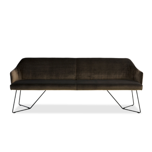 ipdesign Polsterbank Flow Dining in dunkelbraun