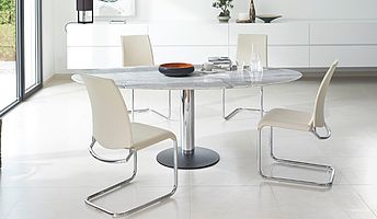 Draenert Titan  1136 Esstisch mit Mamor-Platte