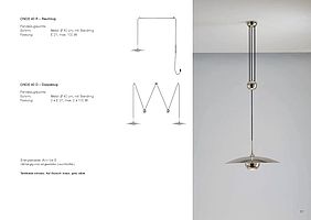 Pendelzugleuchte Onos 40M von VS Manufaktur heller Hintergrund mit Zeichnung