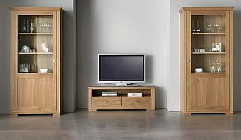 Ebanart Magneta Kommode und Vitrinenschränke, Kirschbaum Farbe RN