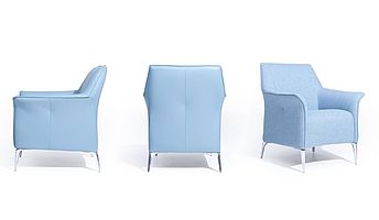 Leolux Sessel Mayuro in hellblau
