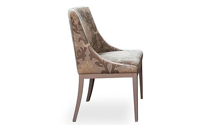 BW Polsterstuhl Leona in braun gemustertem Stoff zum Sonderpreis 