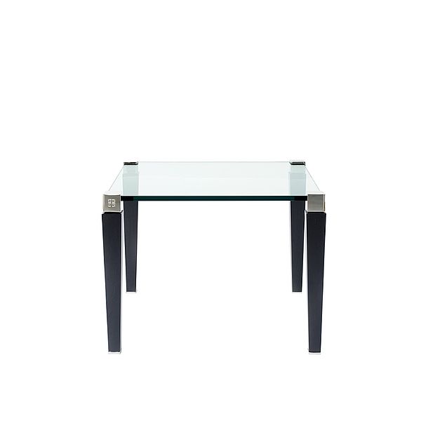 Ghyczy Beistelltisch T56/1 Pioneer, Füße schwarz, Details Nickel