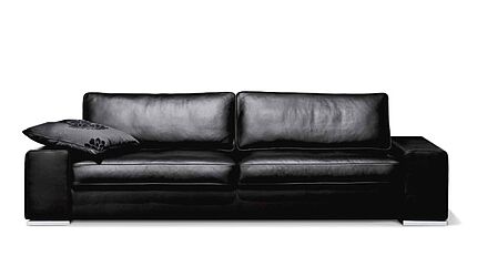 ipdesign Sofa Jon Edwards, schwarzer Lederbezug
