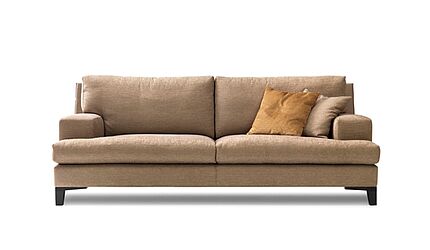 Bench Sofa General Base in senf mit Holzfüßen 