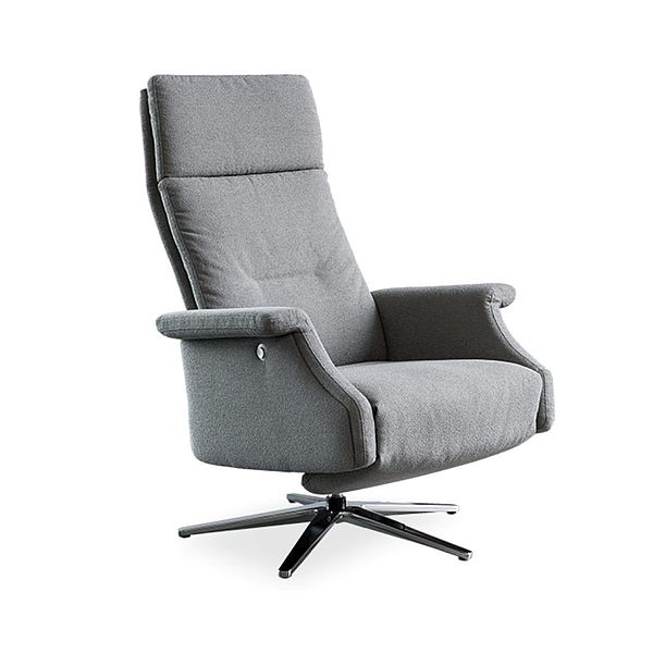 BW Funktionssessel Dexter mit mittelgrauem Stoffbezug als Sonderangebot.