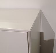 Detail der Korpusecke im Piure Stil