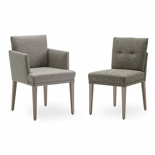 BW Stühle Polo Dining mit und ohne Armlehnen in grauem Stoffbezug zum Sonderpreis.