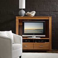 Form exclusiv Bordeaux TV Konsole in Kirschbaum