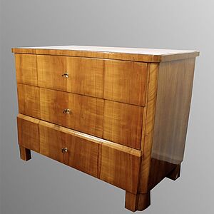 Kommode aus Kirschbaumholz mit drei Schubladen, Deutschland um 1840  