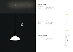 Pendelzugleuchte Posa36M von VS Manufaktur mit Zeichnung