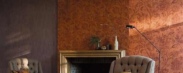 Casamance Tapete Kollektion Interior in rotbraun