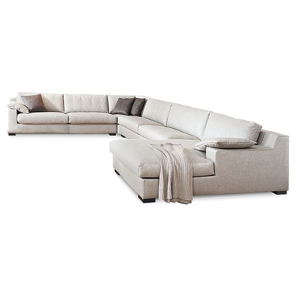 Bielefelder Werkstätten Sitzlandschaft Inspiration in cremefarbenem Leder als Sonderangebot zum Bestpreis.