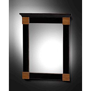 Miazzo Spiegel Bellini 602 in Kirsche LN, schwarz lackiert mit Details aus Kirsche gebeizt