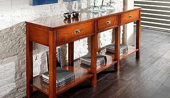 Ebanart Konsole 1029 Magneta, Kirschholz, mit drei Schubladen