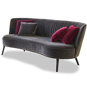 Polo Cocktail - Nierenform in dunklem Stoffbezug zum Bestpreis 