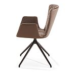 Stuhl Dexter, innen Stoff - außen Leder