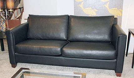 schwarzes Ledersofa Murano von Bench zum Sonderpreis 