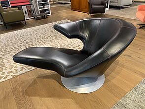 Sessel Parabolika von Leolux zum Sonderpreis in schwarzem Leder