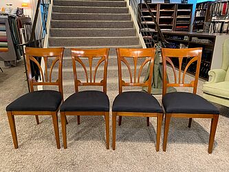 Ebanart Stühle 6915 zum Sonderpreis mit schwarzem Stoffbezug