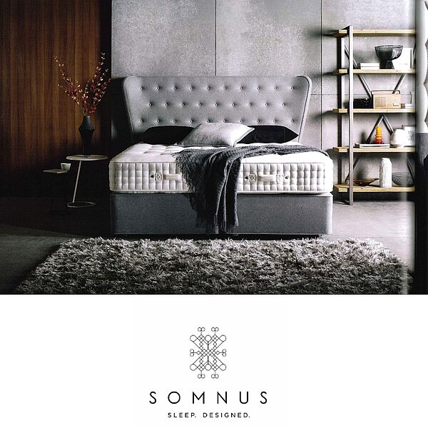 Somnus Bett mit Logo
